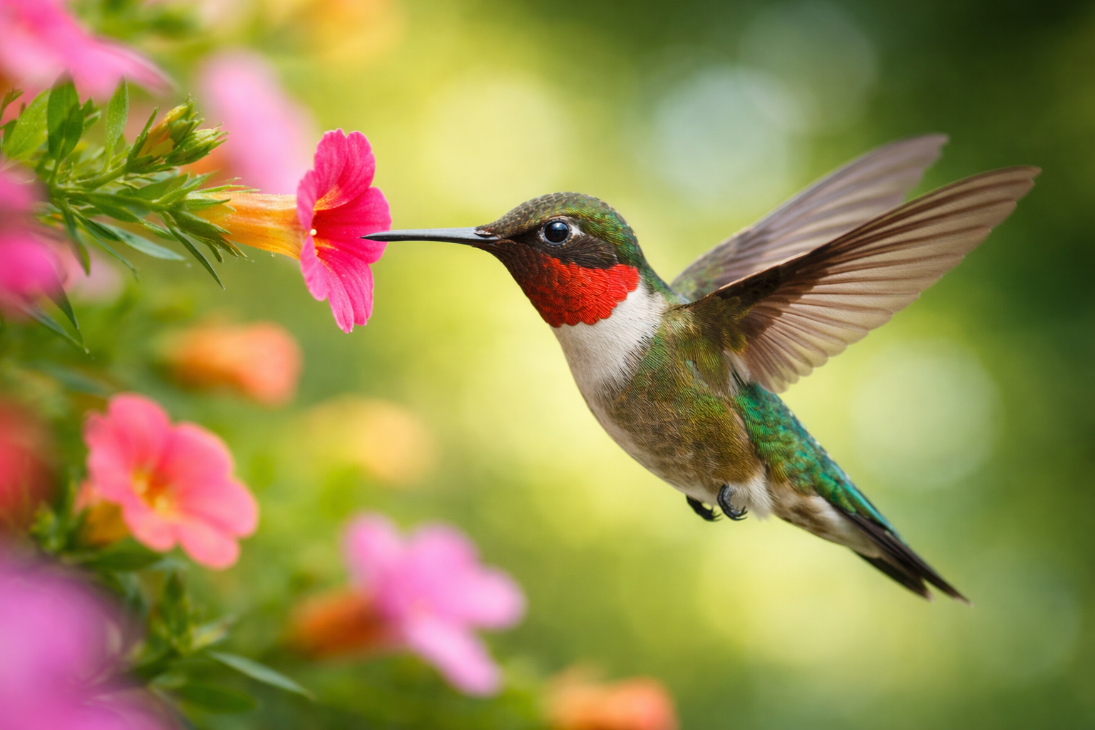 Hummingbird in flight